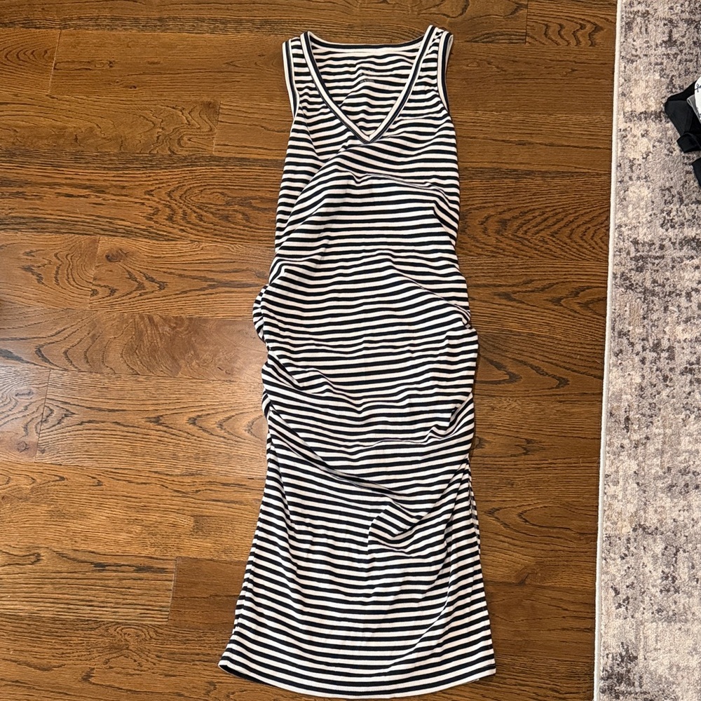 a new day Black and White Striped Maxi Dress